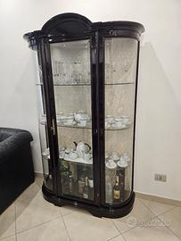 Cristalliera color mogano lucido