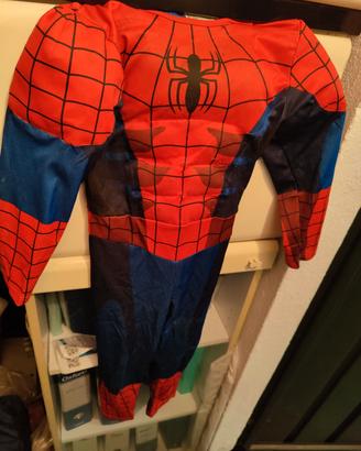 vestito Carnevale Spiderman Uomo Ragno HM 4/6 anni