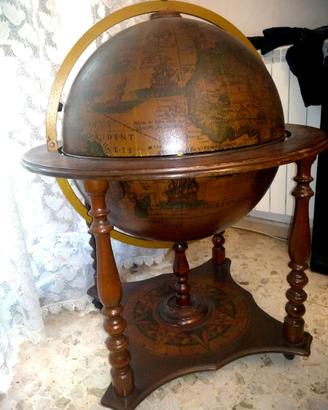 MAPPAMONDO BAR ORIGINALE INIZI 900 ANTIQUARIATO