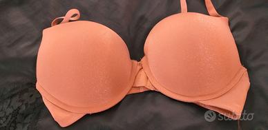 reggiseno push up beige  con glitter dorato 80C