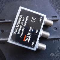 Commutatore DiSEqC satellite parabola TV