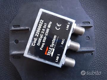 Commutatore DiSEqC satellite parabola TV