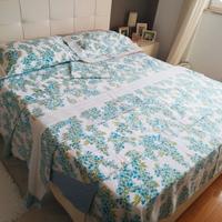 parure matrimoniale in cotone e pizzo vintage