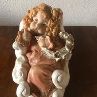 Statuetta angelo su nuvola in resina