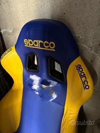 Sedile Sparco gaming/studio pelle giallo e blu