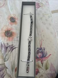 Bracciale Morellato metallo ceramica motivo ancora