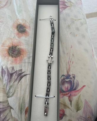 Bracciale Morellato metallo ceramica motivo ancora