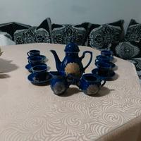 Set da Tè/Caffè Stile Marocchino in Ceramica Blu