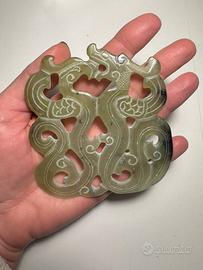 Medaglione drago di giada