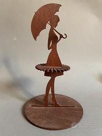 Silhouette “donna con ombrello”