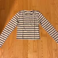 Maglia corta manica lunga a righe