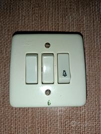 Deviatore + deviatore + pulsante vintage veto