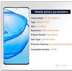 Smartphone Vivo V25 Pro 12+8Gb ram - 256 Gb Rom