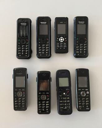 Lotto 8 cordless DECT professionali Panasonic/Nec