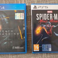 Giochi PS4 PS5 Death Stranding Spiderman Morales 