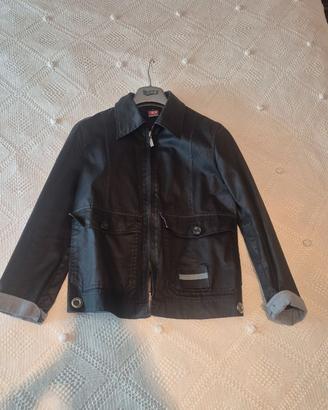 Diesel giacca nera in similpelle Harbour Master