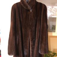 Pelliccia  lunga visone artigianale taglia 48