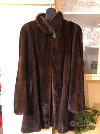 Pelliccia  lunga visone artigianale taglia 48