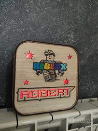 Lampada LED personalizzabile in legno