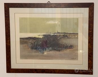 Litografia Cappelli Giovanni, con cornice radica