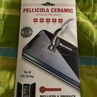 Pellicola ceramica opaca privacy iphone 12/12 pro