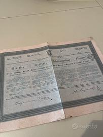 Obbligazione Bosnia Erzegovina 1895 Scripofilia