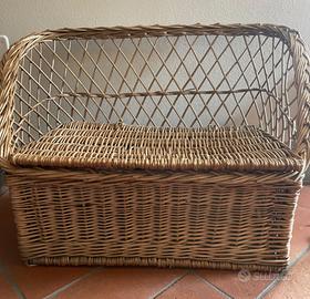 Divanetto contenitore rattan