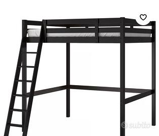 Letto a soppalco Ikea STORÅ nero