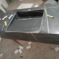 lavandino in piastrelle realizzato a mano