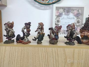 set di nr.6 di gnomi musicali 