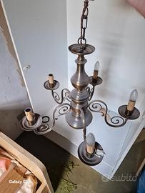 lampadario in ottone