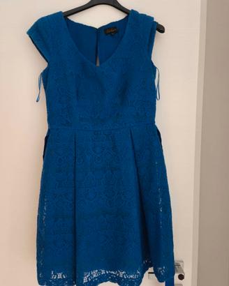 Vestito elegante e ricamato blu marca Luisa Spagno