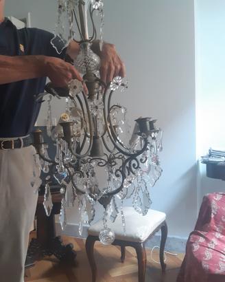 lampadario a gocce vintage 