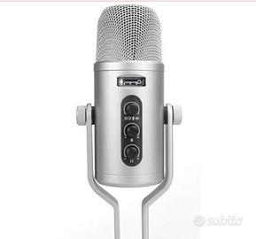 Microfono USB a condensatore, contr. vol. display