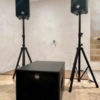 SISTEMA DI AUDIO POWER WORKS + MIXER ALTO e access