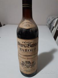 Bottiglia barolo vendemmia 1978