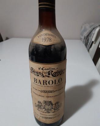 Bottiglia barolo vendemmia 1978