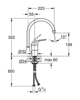 miscelatore  monocomando per lavello cucina grohe