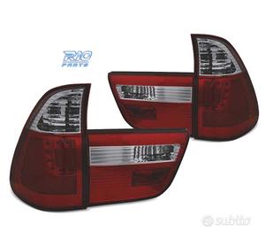FANALI BMW X5 E53 99-03 ROSSO AFFUMICATO LED