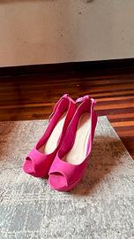 Décolleté con zeppa color fucsia – Nuove