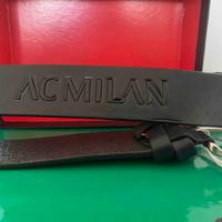 Cintura ufficiale AC Milan con logo in vera pelle