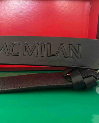 Cintura ufficiale AC Milan con logo in vera pelle
