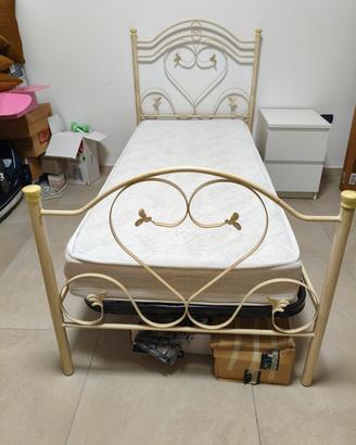 Letto singolo stile ferro battuto 