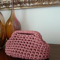 borsa uncinetto rosa nuova