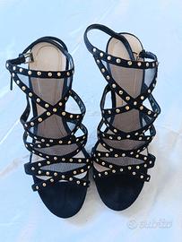 Sandali tacco n39 in vera pelle