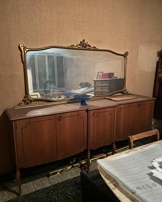 Credenza vintage con specchio – mobile in legno