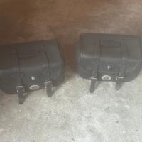 set di borse hepco & becker pelle per harley e bmw