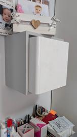 Mensola IKEA cubo quadrato grigio con contenitore