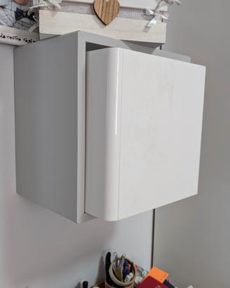 Mensola IKEA cubo quadrato grigio con contenitore