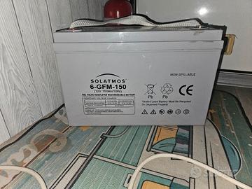 batterie 150 ah a gel piu regolatore di carica 30